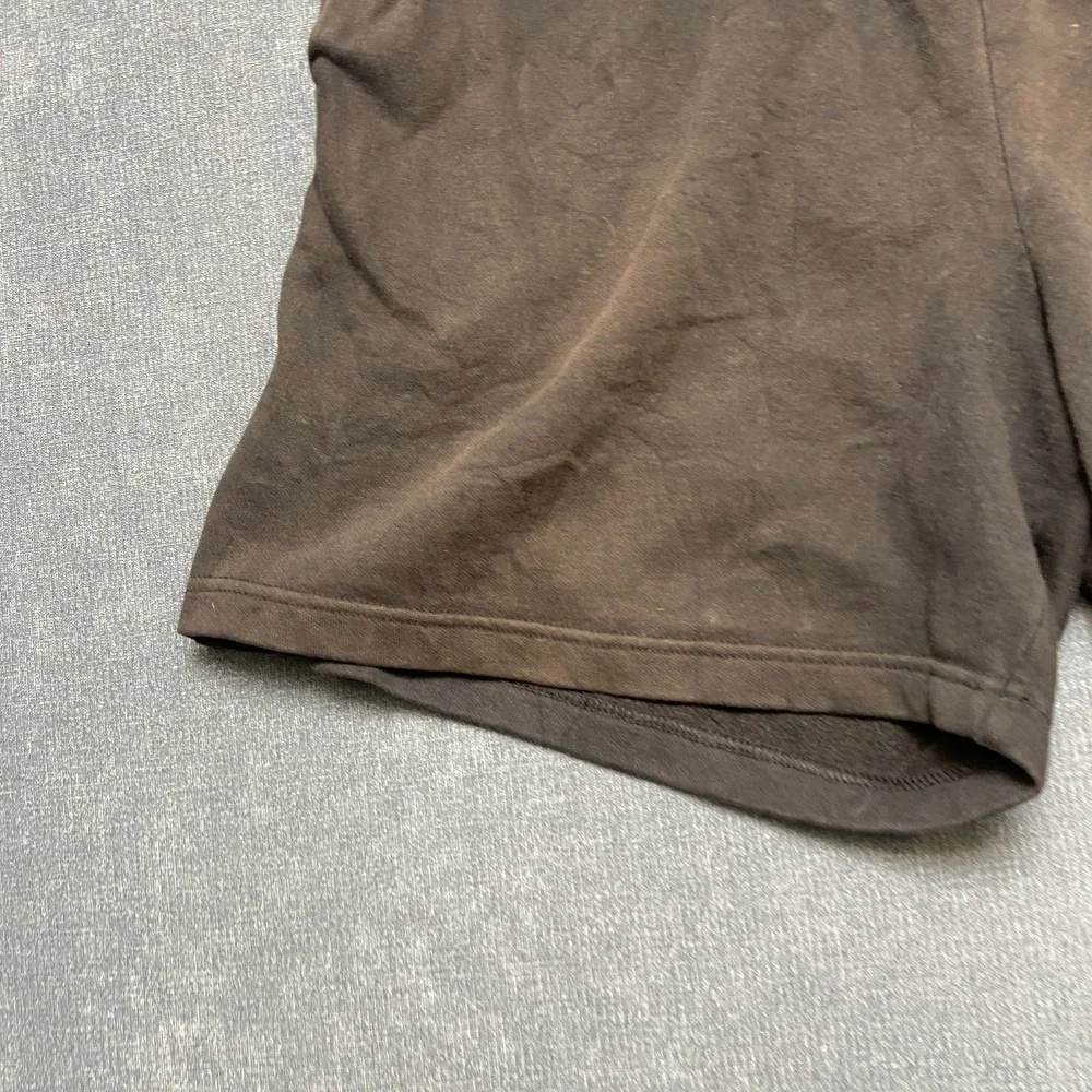 The North Face Sweat Shorts Mens L Black Fleece Lined Logo Drawstring Athletic